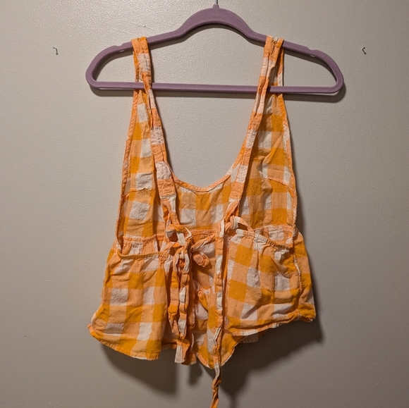 Anthropology Checkered/Gingham Sleep Top OS - Picture 2 of 4